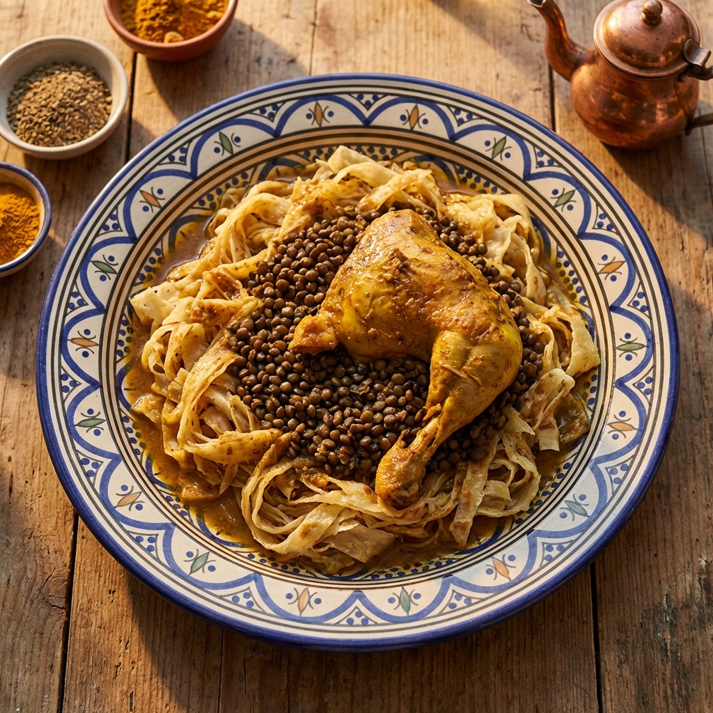 Coquelet Rfissa - Traditional Moroccan dish