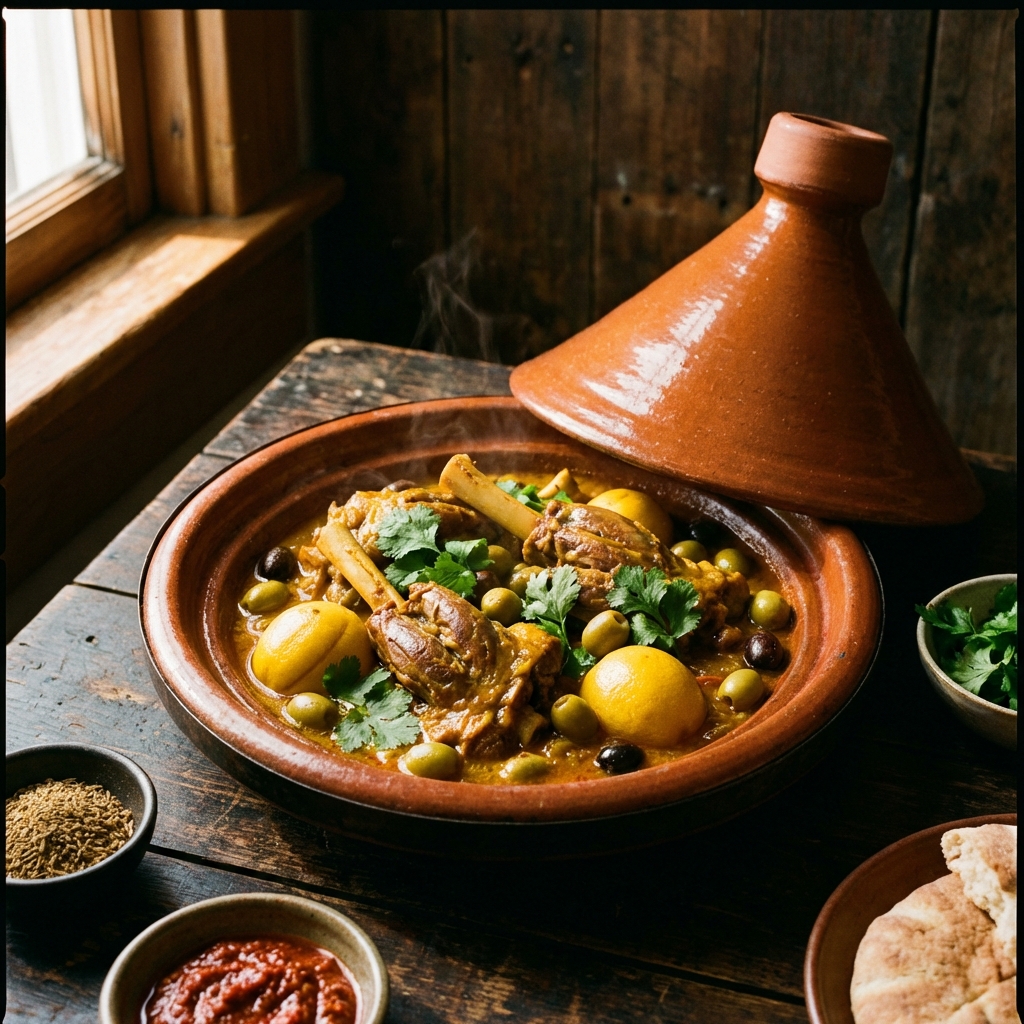 Hargma Tajine - Veal feet with chickpeas